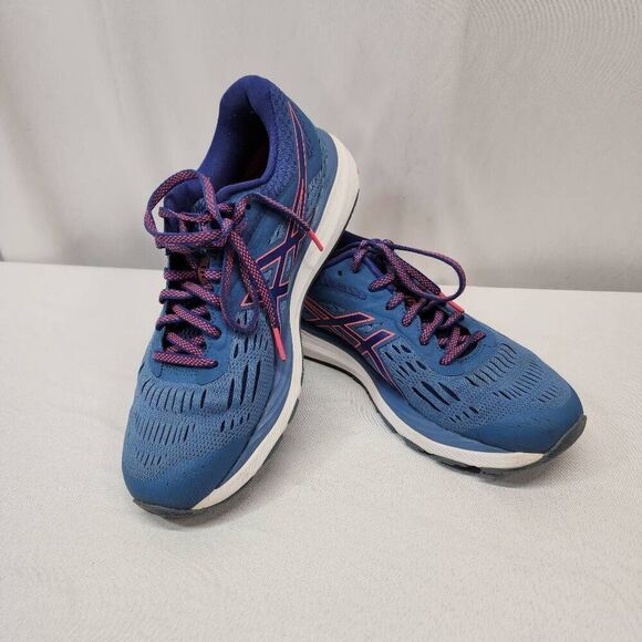 ASICS Gel Cumulus 20 Azure Blue print 1012A008-401 Running Shoes Size 9.5 Women' - Picture 2 of 9